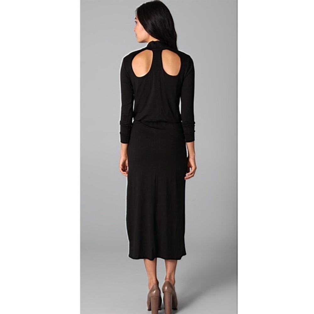 LNA Back Cutout Black Maxi Dress